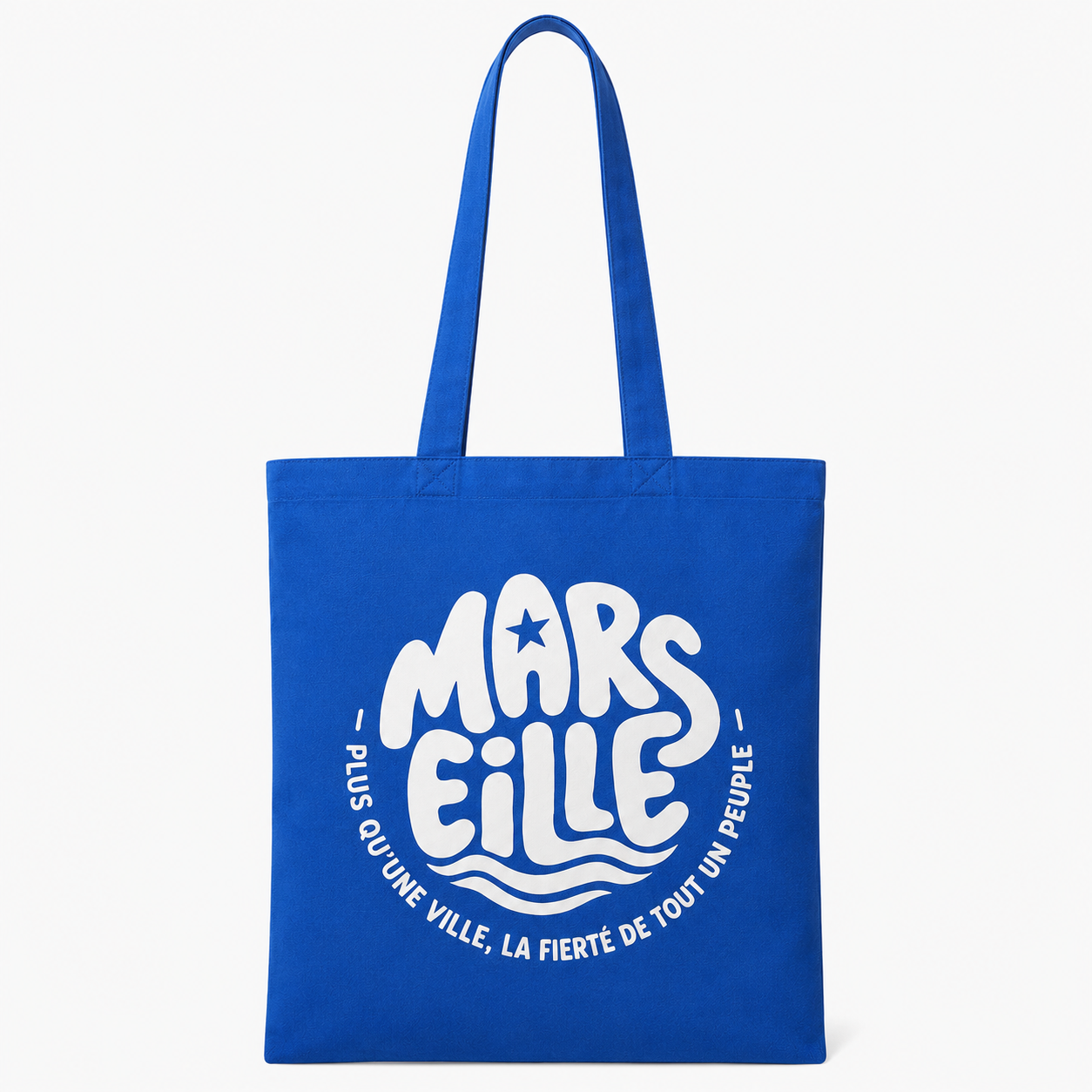 Tote Bag "summer" Bleu et blanc