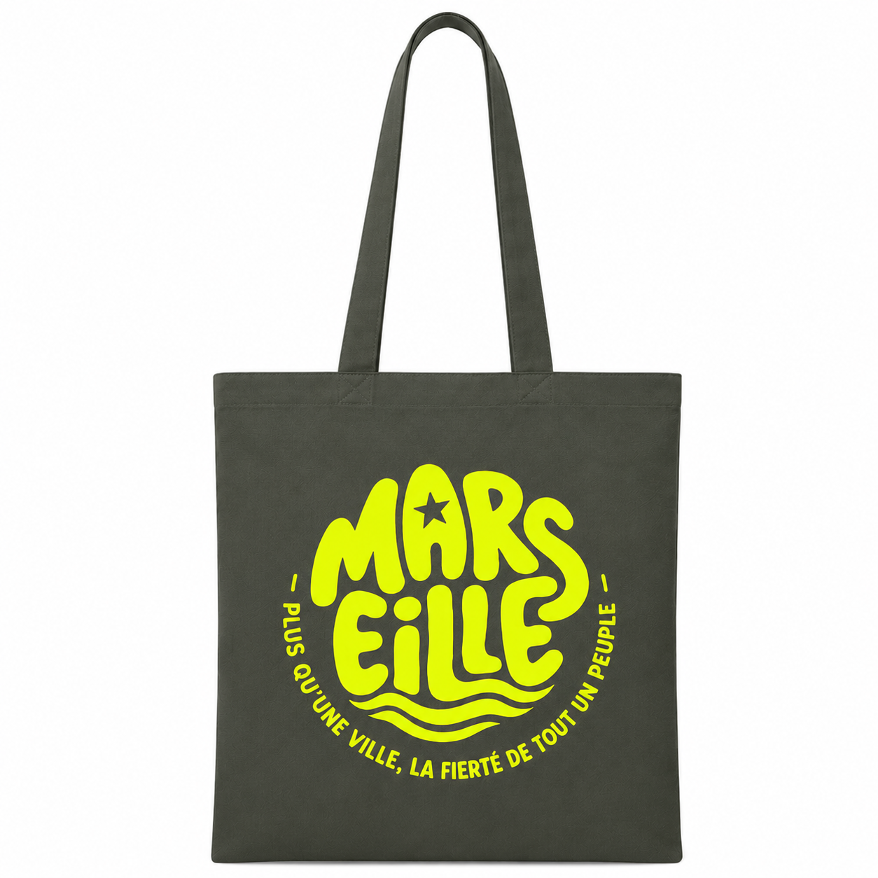 Tote Bag "summer" kaki et néon