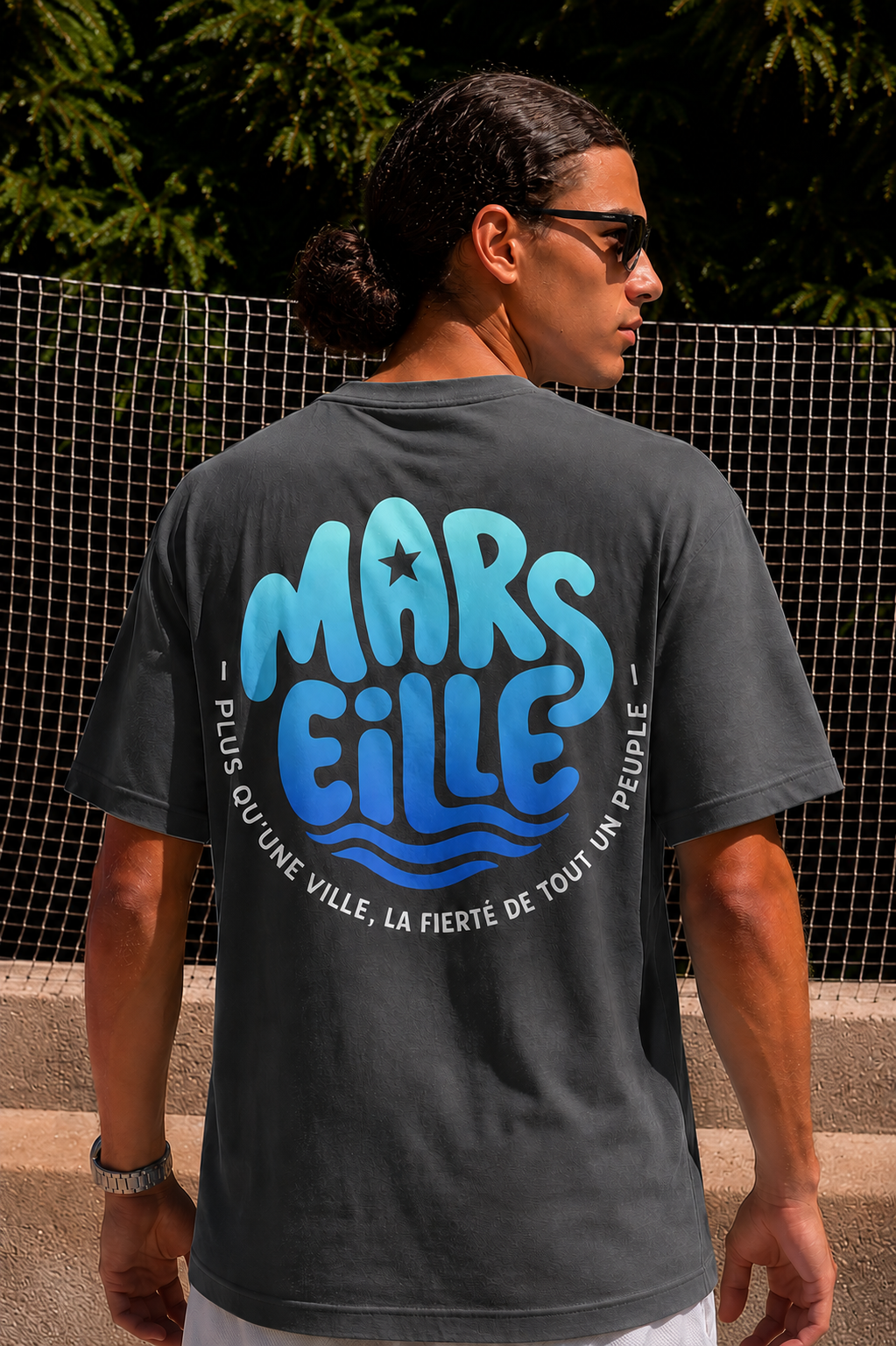 T-shirt Marseille « Summer » Grey Aqua