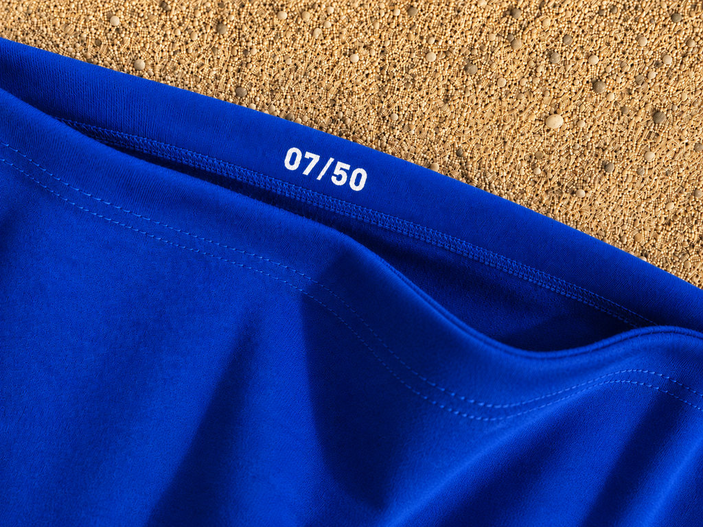 T-shirt Marseille numéroté « Summer » bleu et blanc