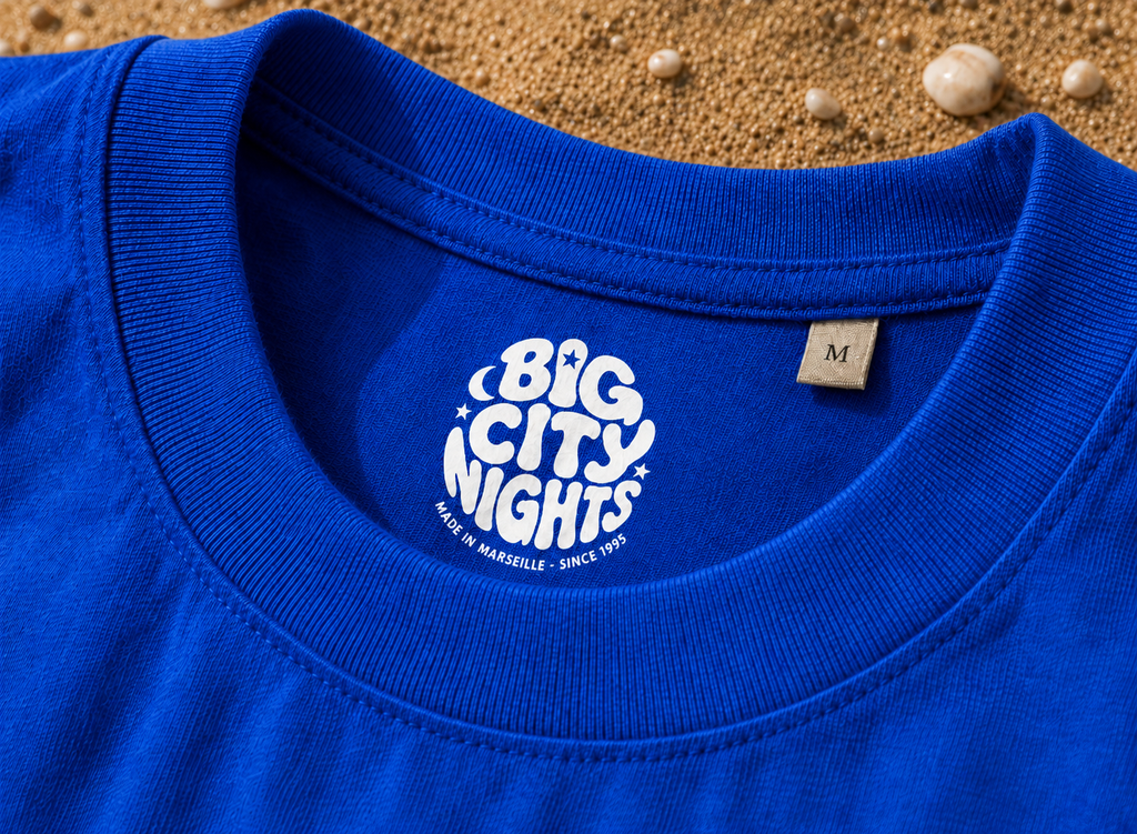T-shirt Marseille numéroté « Summer » bleu et blanc
