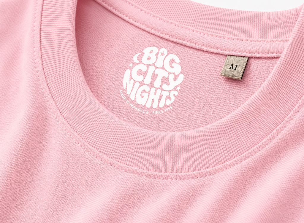T-shirt « Summer » marseille rose et blanc