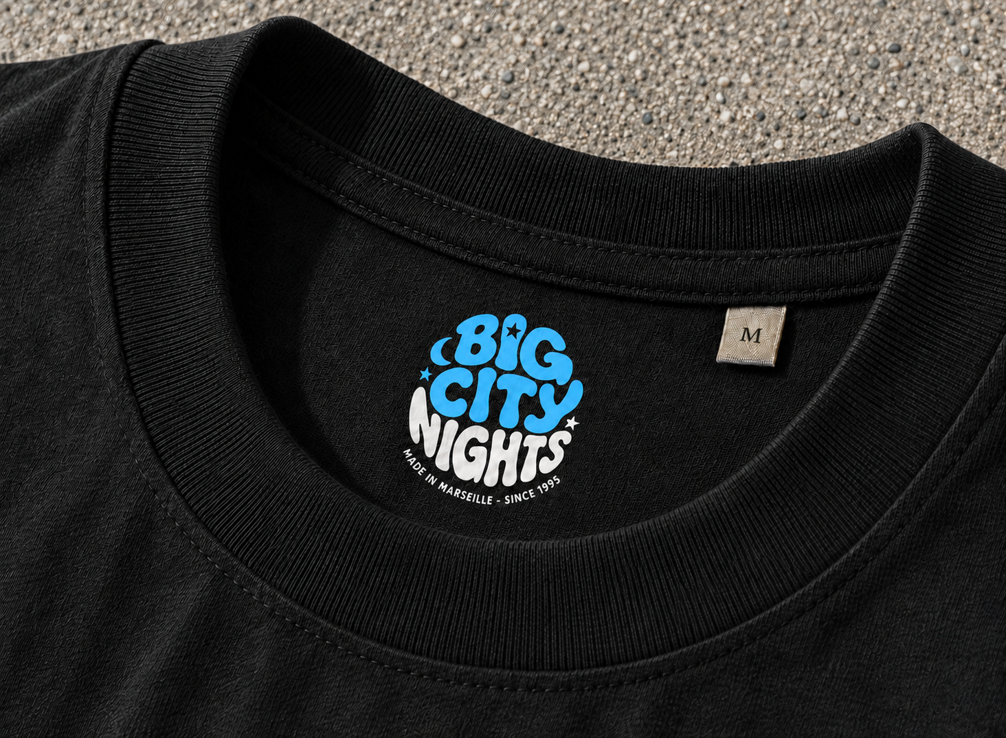 T-shirt "Stardust" marseille noir bleu et blanc