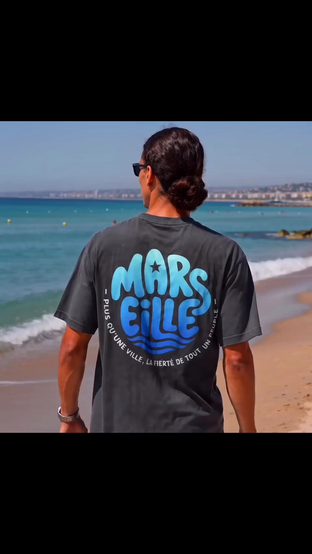 T-shirt Marseille « Summer » Grey Aqua